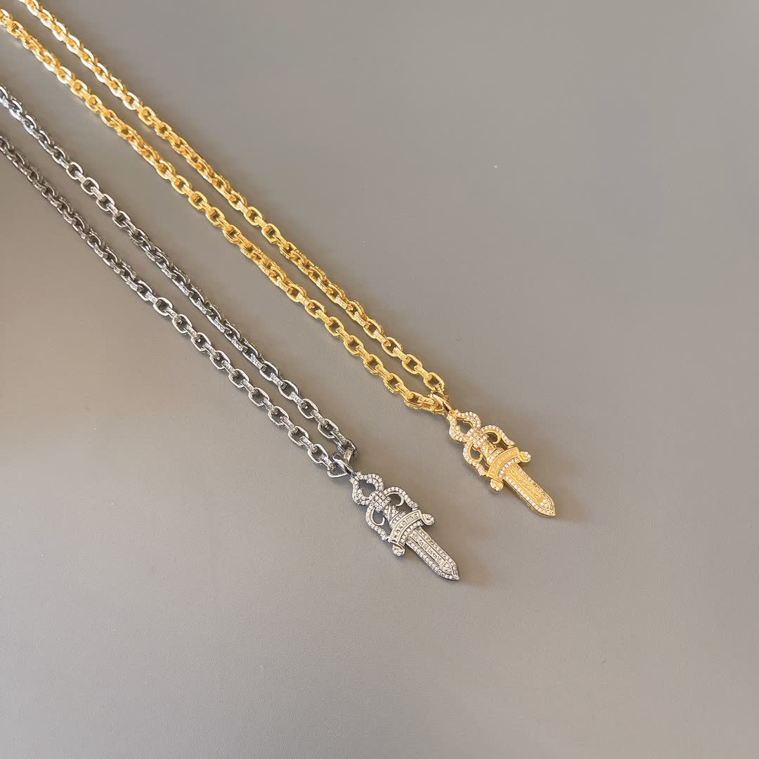 Chrome Hearts Sword Pendant Chain Necklace